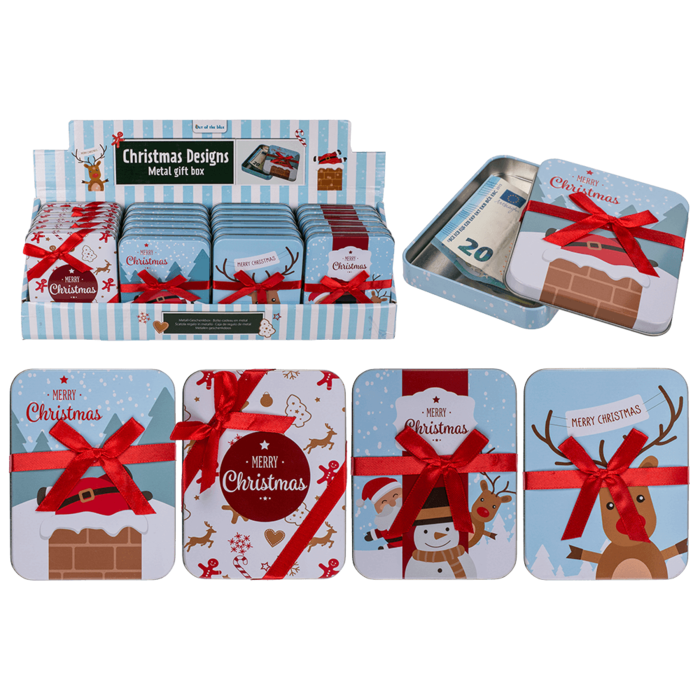 Metal gift box, Merry Christmas,
