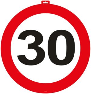 30th Birthday Traffic Sign Door Sign - 47cm