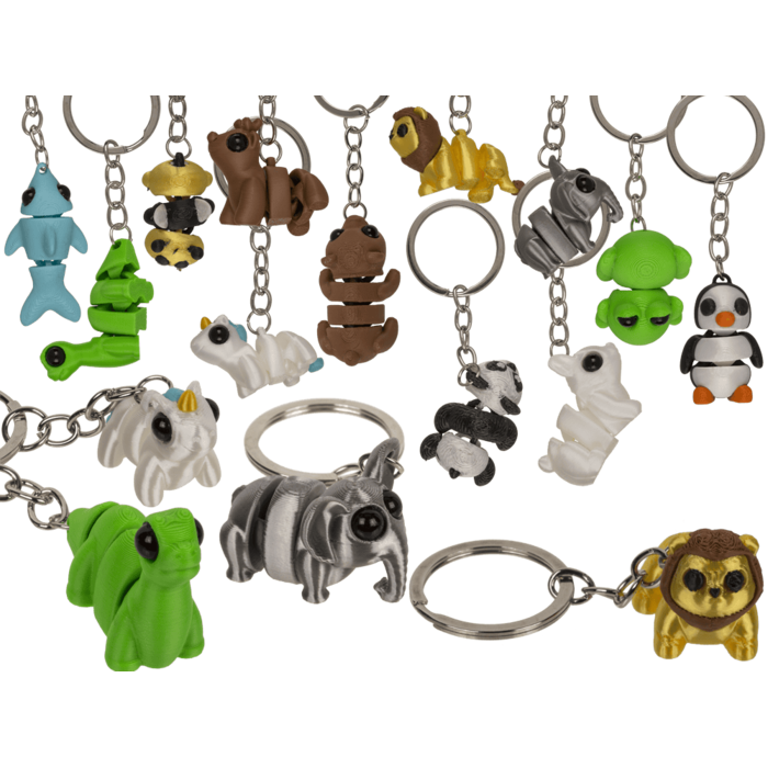 Metal keychain, 3D print Animals,