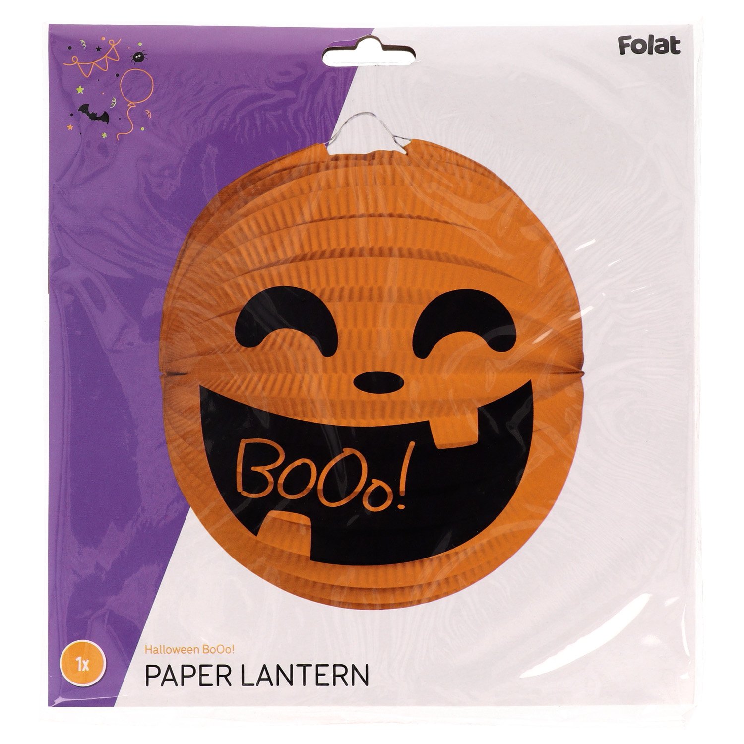 Round Lantern - Pumpkin - Halloween BoOo! - 22 cm - Image 2