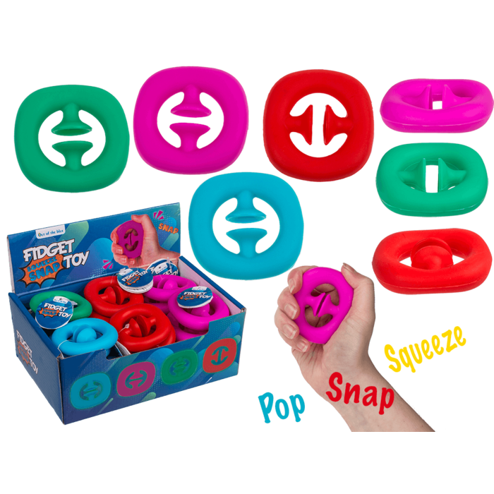 Fidget Snap Squeeze Toy, Silicone,