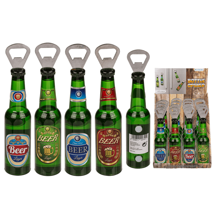 Metal bottle opener with magnet, Beer bottle,