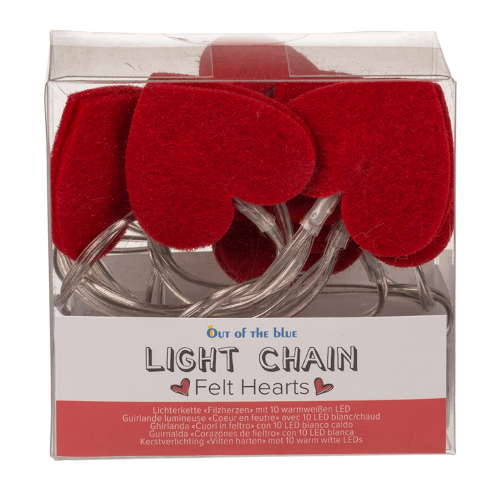 Light chain, felt hearts, - Image 2