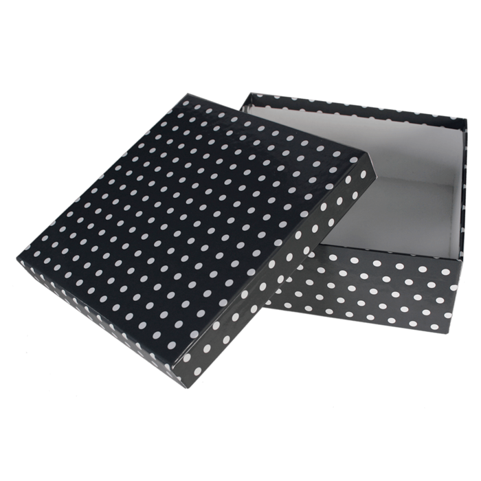 Grey gift boxes with white dots, - Image 3