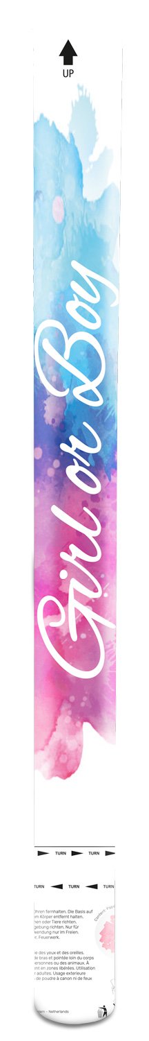 Confetti Cannon Gender Reveal Girl Pink - 57cm
