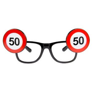 50th Birthday Traffic Sign Glasses