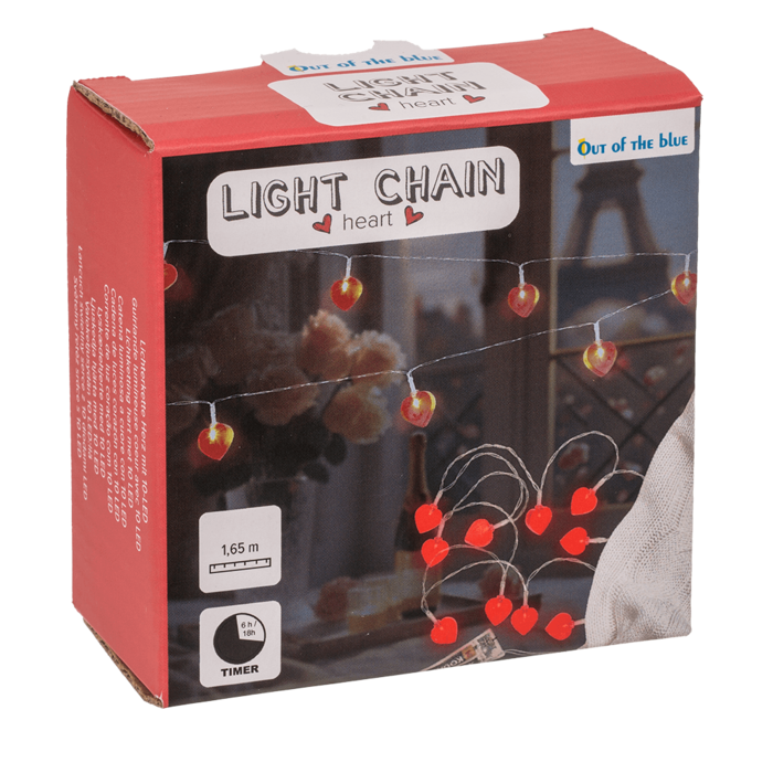 Light chain heart with 10-LED, 6/18 hour timer, - Image 3