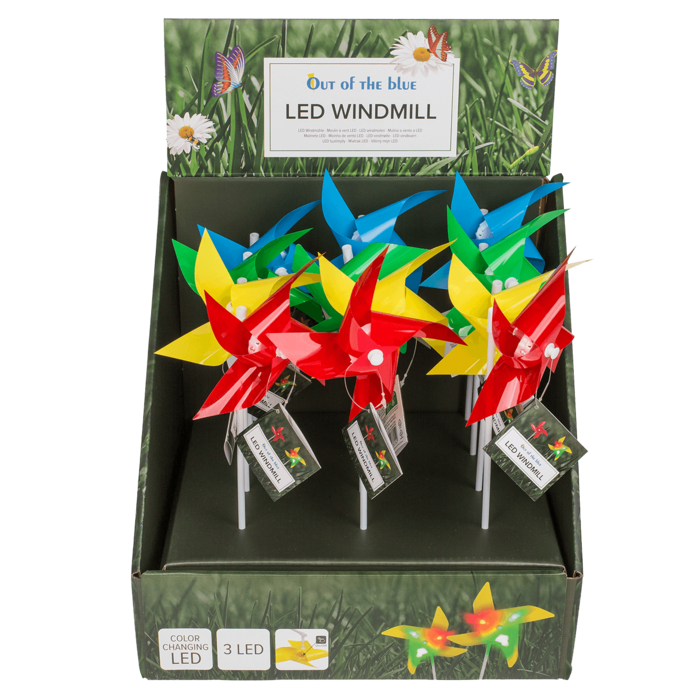 Coloured windmill with 3 LED, colour changing, - Image 2