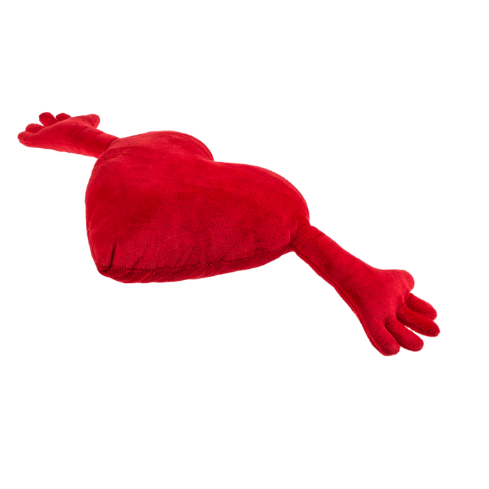 Red plush heart with arms, - Image 3