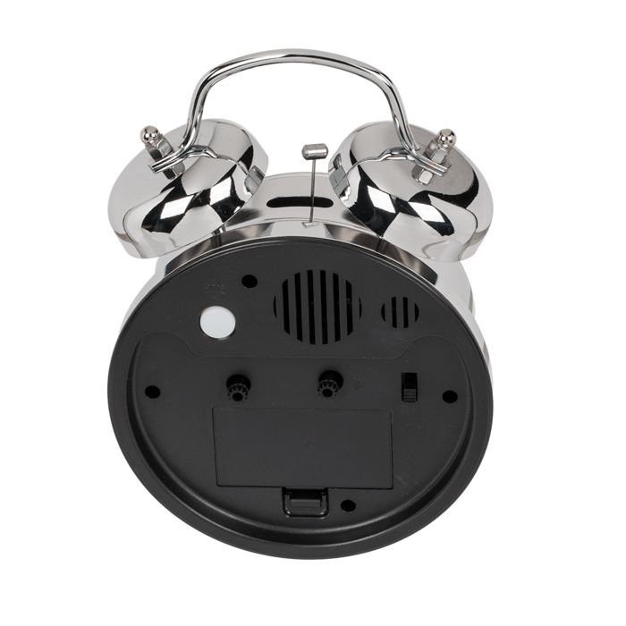 Metal Alarm Clock, Chrome, - Image 2