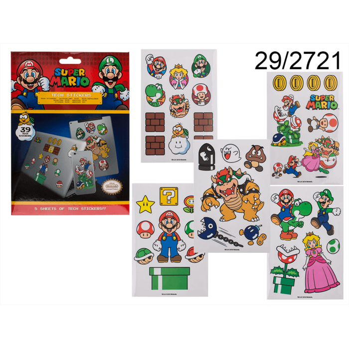 Tech Stickers Set, Super Mario