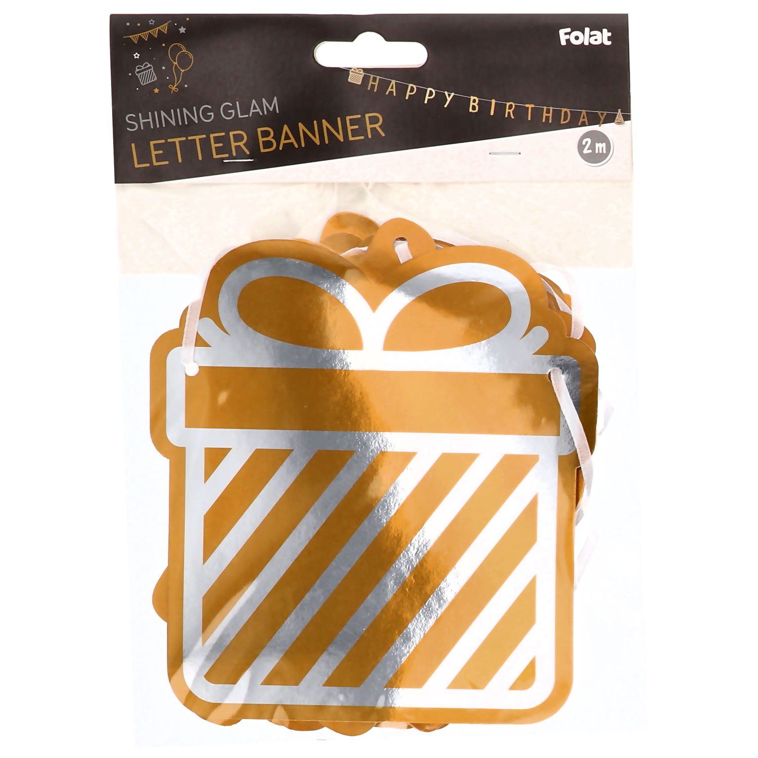 Letter Banner - "Happy Birthday" - Shining Glam - 2 meter - Image 2