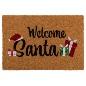 Coconut Doormat, Welcome Santa,