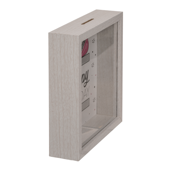 Wooden saving box, Happy Birthday, - Image 4