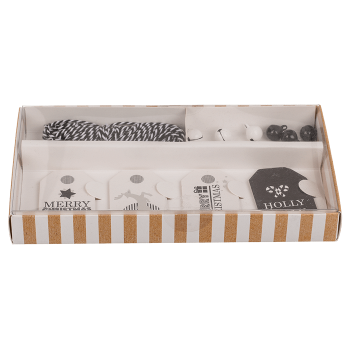 Gift tags, Silver shine, including 6 bells - Image 3