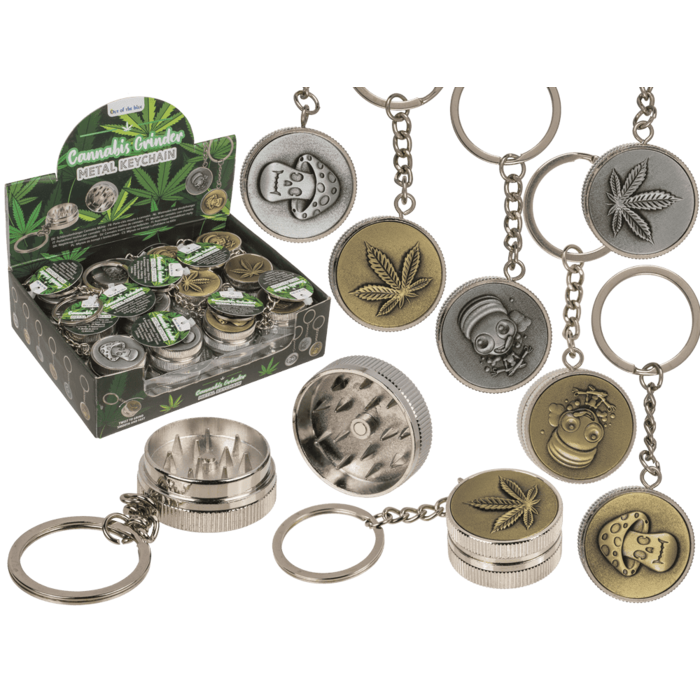 Metal keychain, Cannabis Grinder,