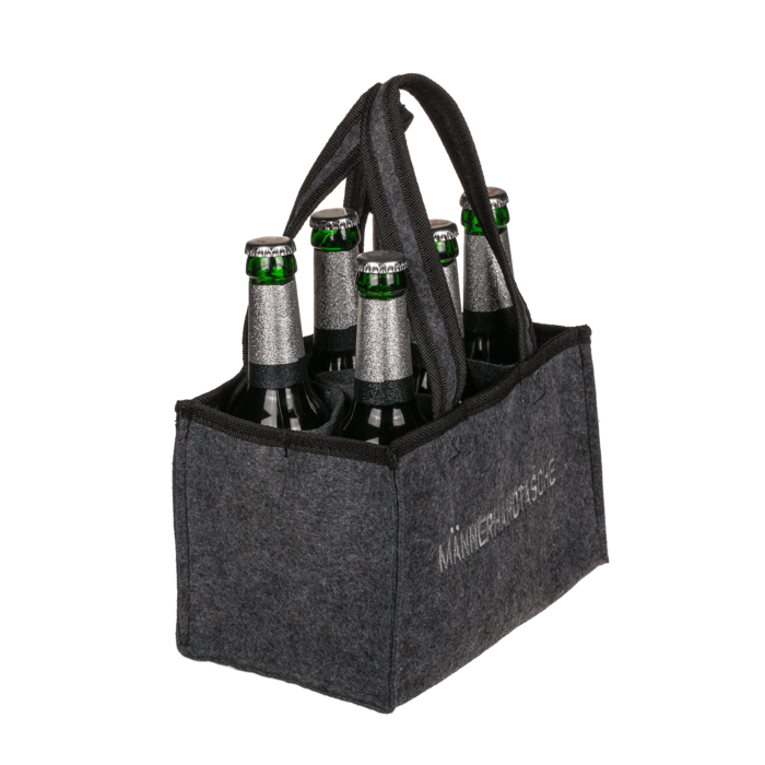 Grey felt bag, Männerhandtasche, - Image 4