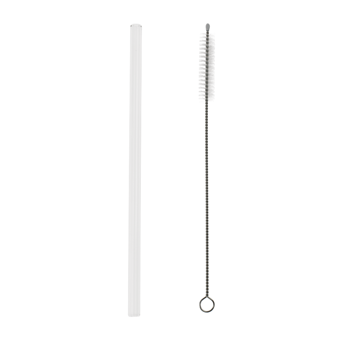 Glass drinking straw with cleaning brush, - Image 2