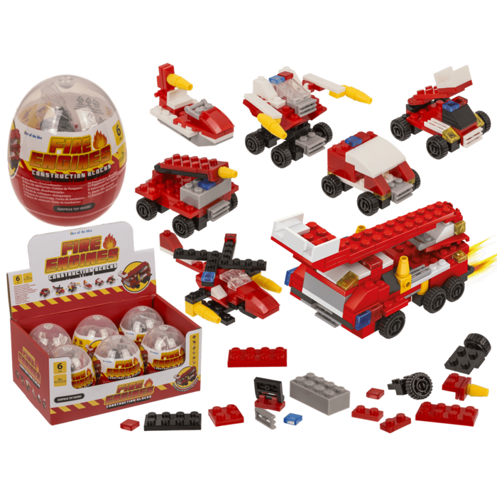 Construction blocks, Fire Engines, 9 cm,