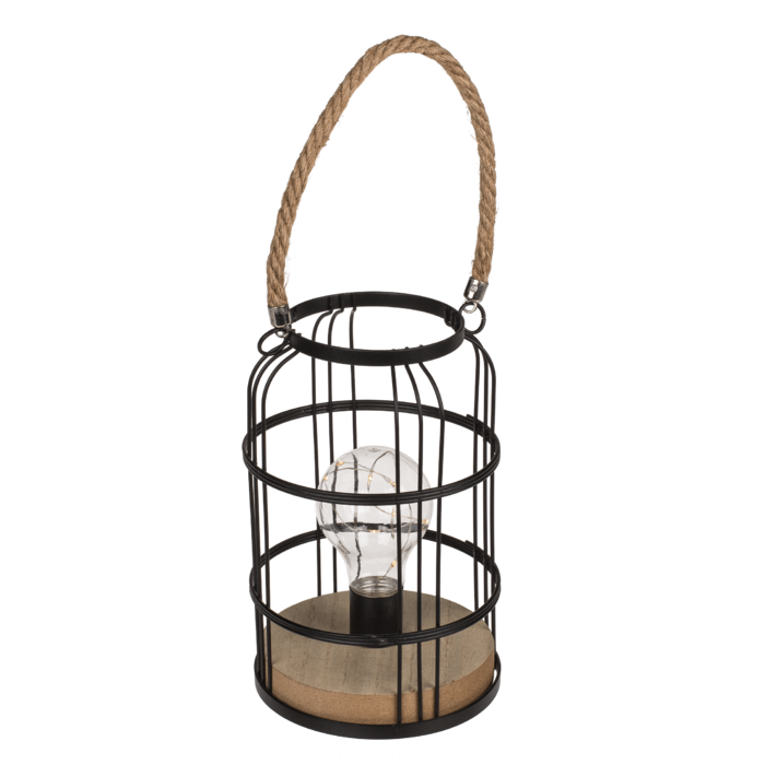 Black metal decoration lamp with 10 LED, - Image 3