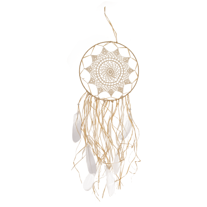 Ivory coloured fabric Dreamcatcher, - Image 2