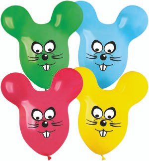 Mouse Balloons - Stripetastic - Assorti - 65 cm - 4 pieces