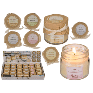 Candle with natural wax (White Tea, Vanilla, Lily,