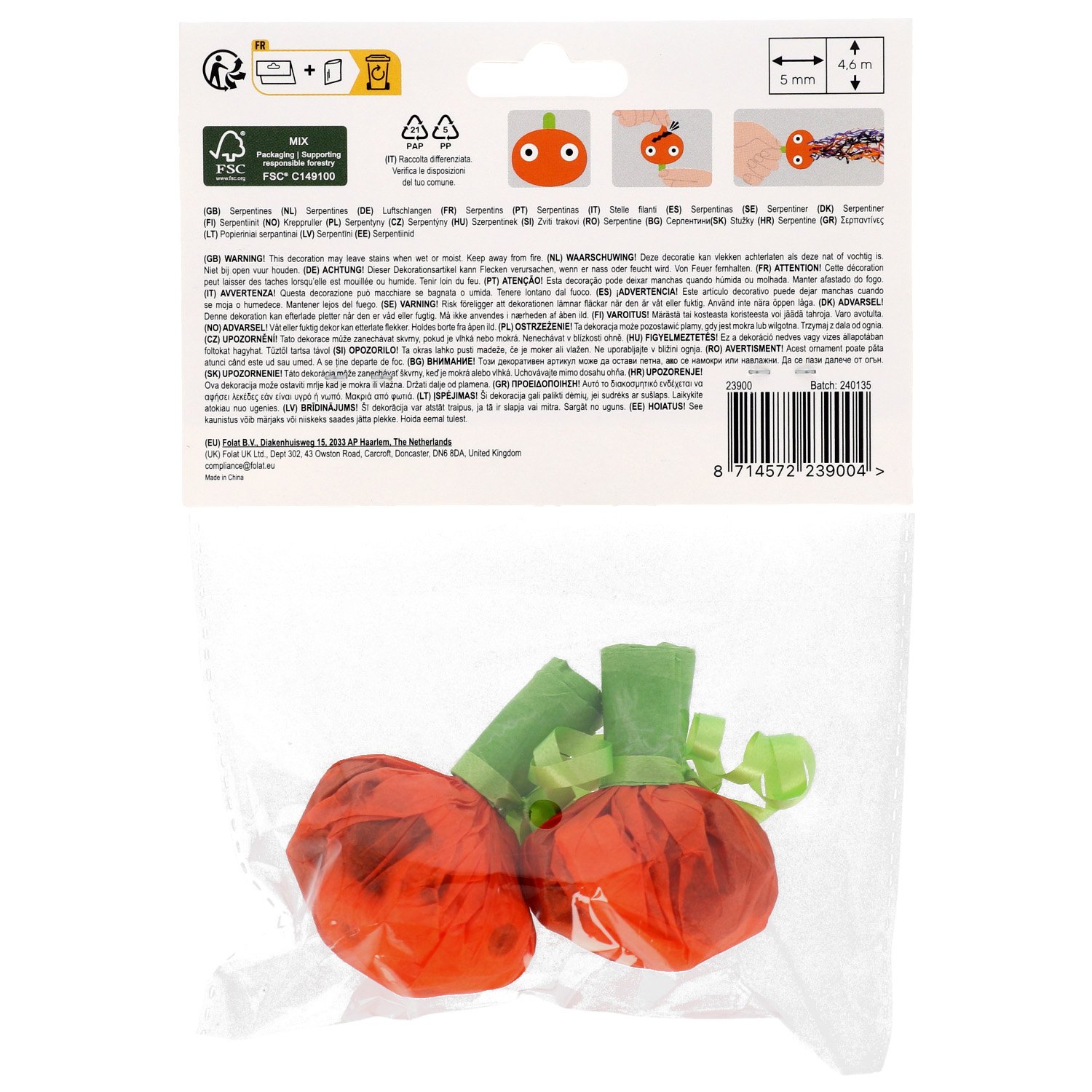 Streamers - Pumpkin - Happy Halloween - 2 pieces - Image 3