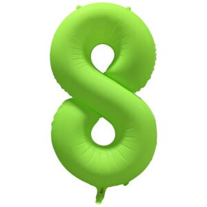 Foil Balloon Number 8 - Neon Green - 86 cm