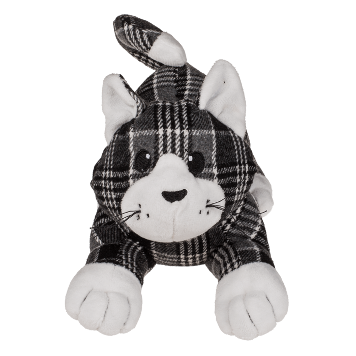 black/grey/white checkered door stopper, cat, - Image 3