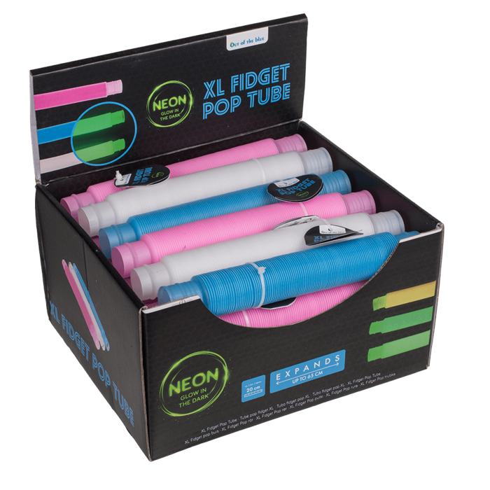 XL Fidget Pop Tube, Glow in the dark, - Image 3