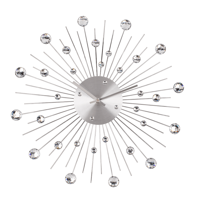 Metal Wall Clock, Crystal, - Image 3