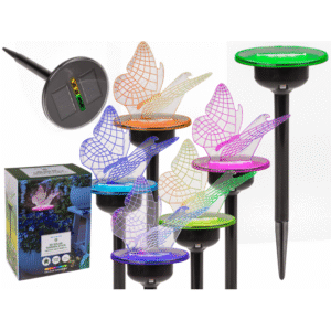3D LED Solar garden stick with colour changing LED