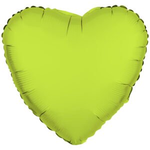 Foil Balloon Shape Heart - Neon Yellow - 45 cm