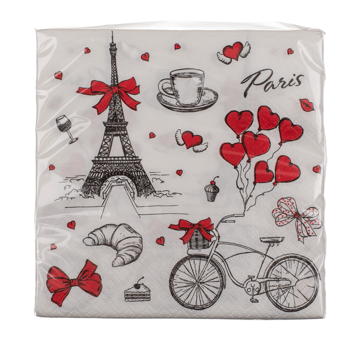 Paper napkins, Paris, ca. 33 x 33 cm, - Image 2