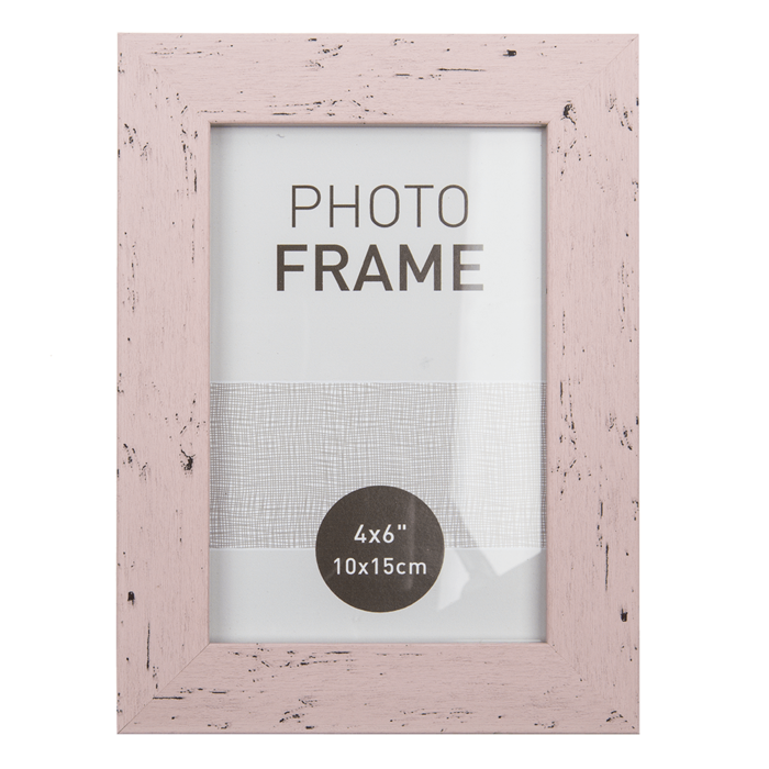 Pastel coloured plastic photo frame in wooden, - Image 3