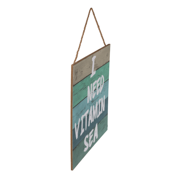 Wooden 'I Need Vitamin Sea' Hanging Sign - Image 3