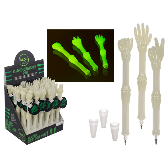 Pen, Hand Gestures, Glow in the dark,