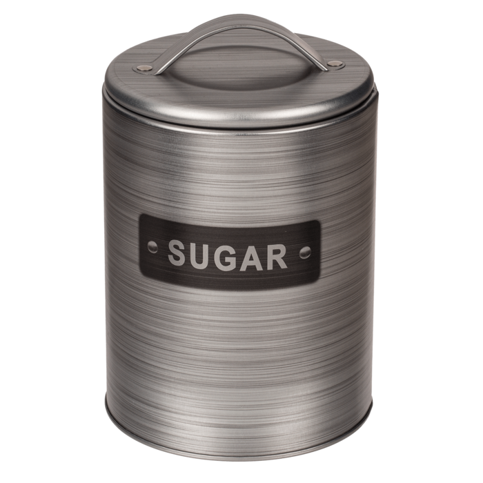 Silver coloured, round metal tin, Coffee, - Image 3