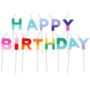 Candles - "HAPPY BIRTHDAY" - Stripetastic