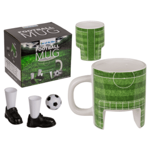 Mug, Football, incl. 2 shoes & 1 ball,