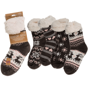 Women comfort socks, Dark Ice Flower & Ornaments,