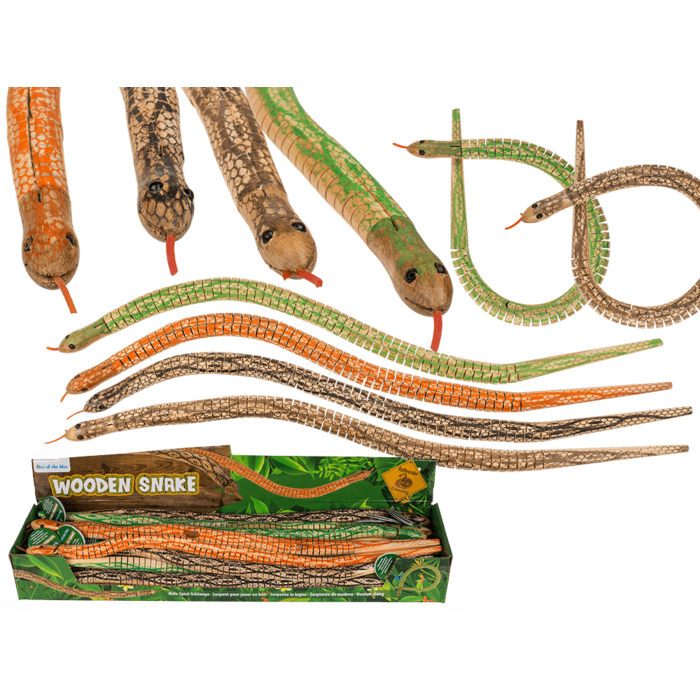 Wooden snake, ca. 50 cm