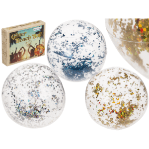 Inflatable glitter beach ball, 35 cm,
