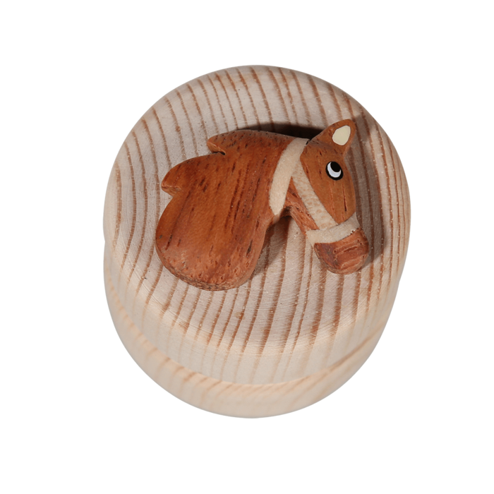 Natural wood milk teeth jar, Animals, - Image 4
