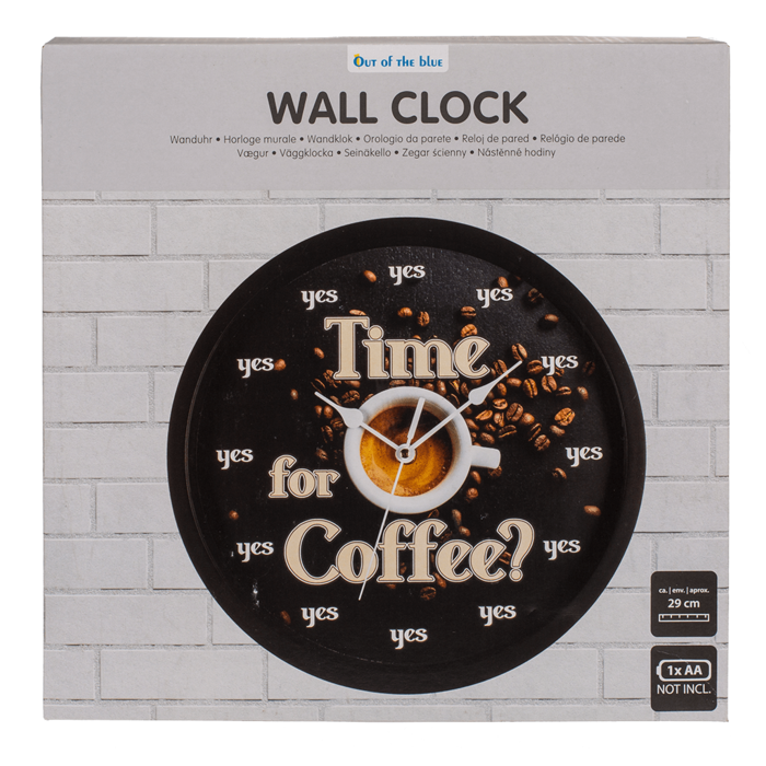 Wall clock, Time for Coffee, D: ca. 29 cm, - Image 2