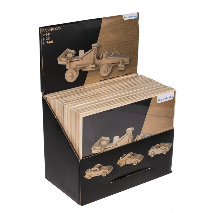 Natural Wooden 3D Puzzle, Cars, - Image 3