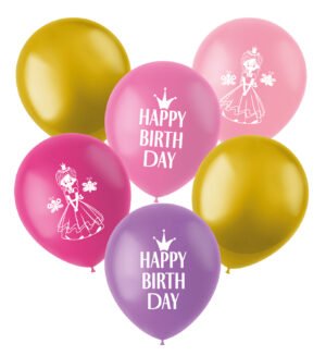 Latex Balloons - Pretty Princess - 33 cm - 6 pieces