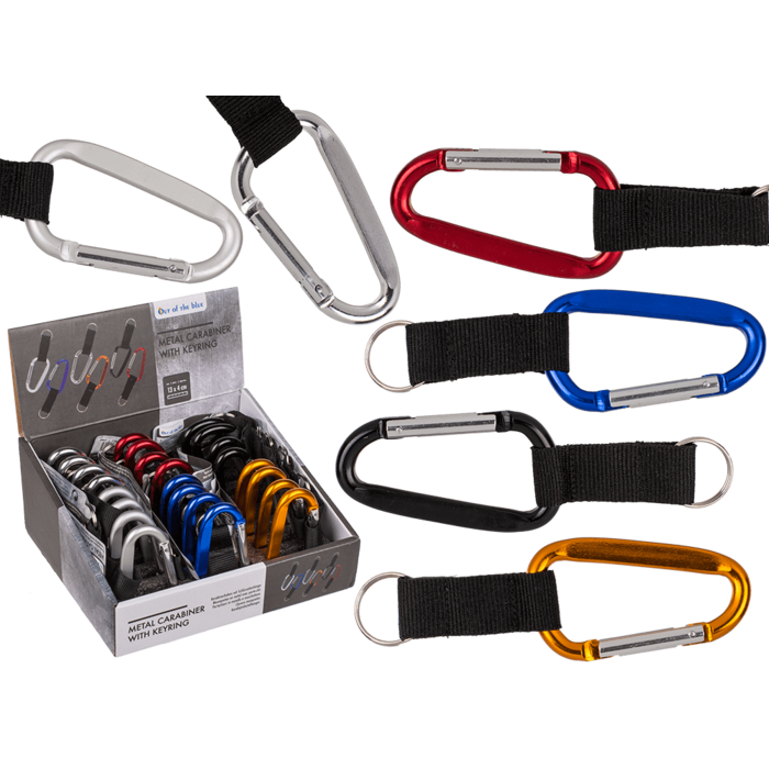 Metal Carabiner with Keyring,