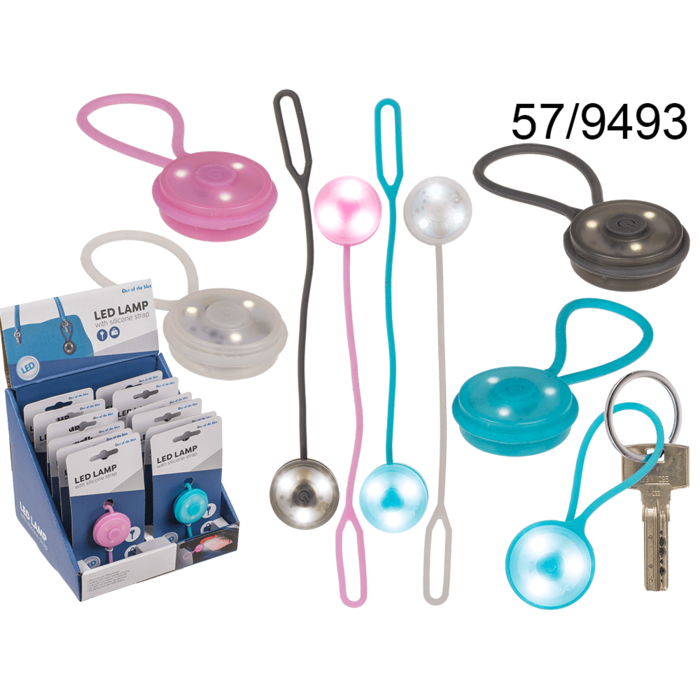 LED Lamp with silicone strap, ca. 8 cm,